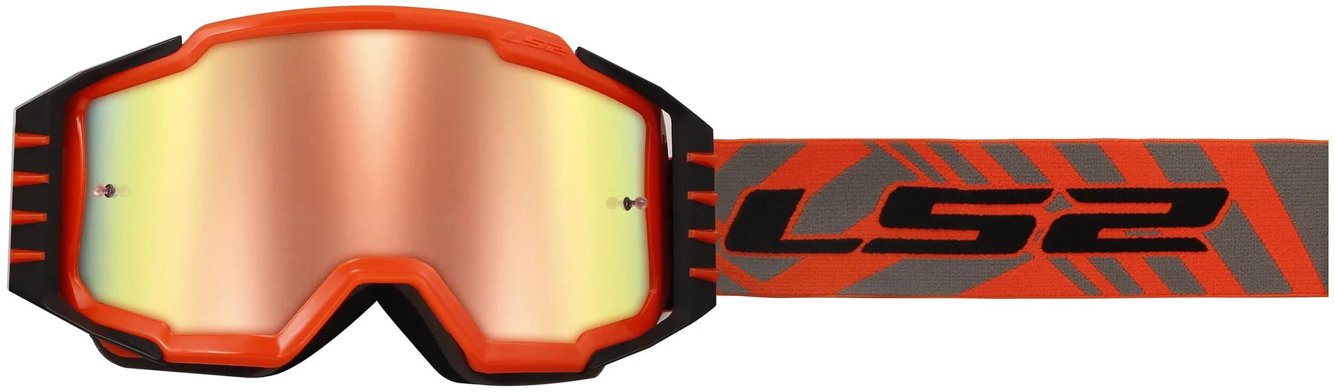 Ls2 charger pro lunettes de motocross lunettes charger pro orange fluo