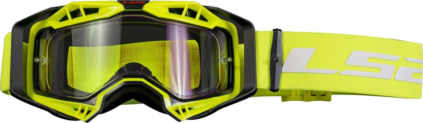 Ls2 aura enduro lunettes de motocross lunettes aura enduro noir jaune
