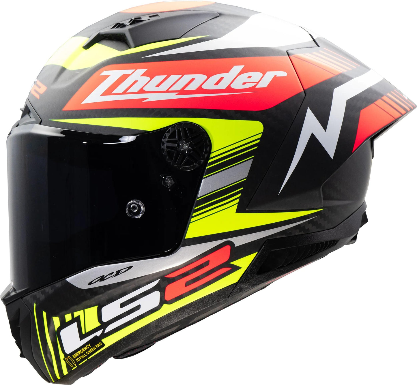Casque intégral LS2 FF805 Thunder Carbon GP Aero réplique noir. casque ff805 Thunder gp aero rep.noir xl