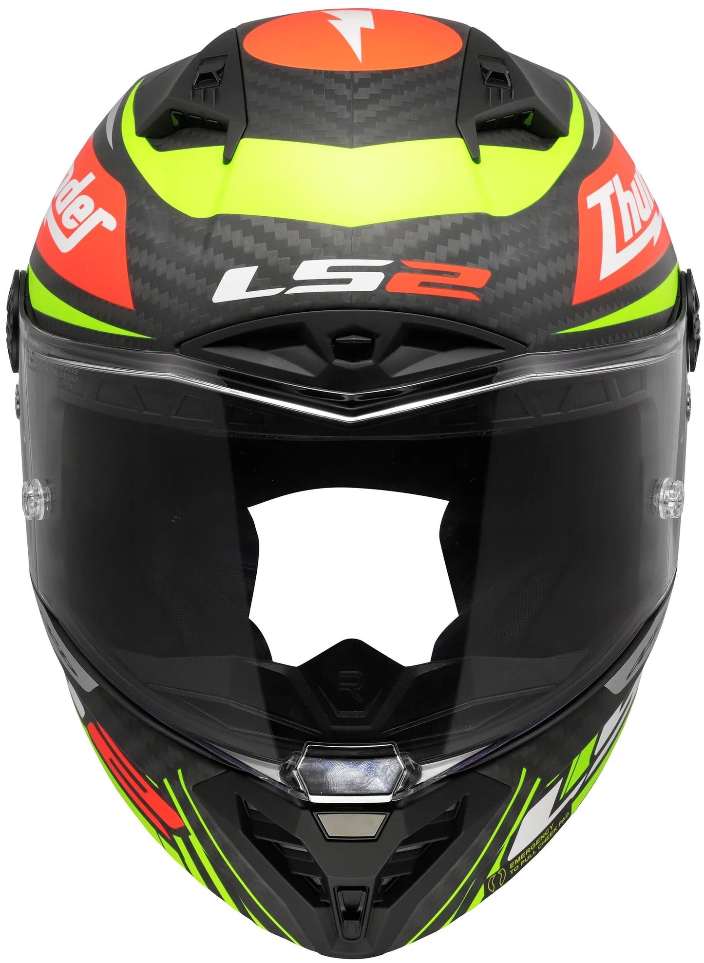 Casque intégral LS2 FF805 Thunder Carbon GP Aero réplique noir. casque ff805 Thunder gp aero rep.noir xl