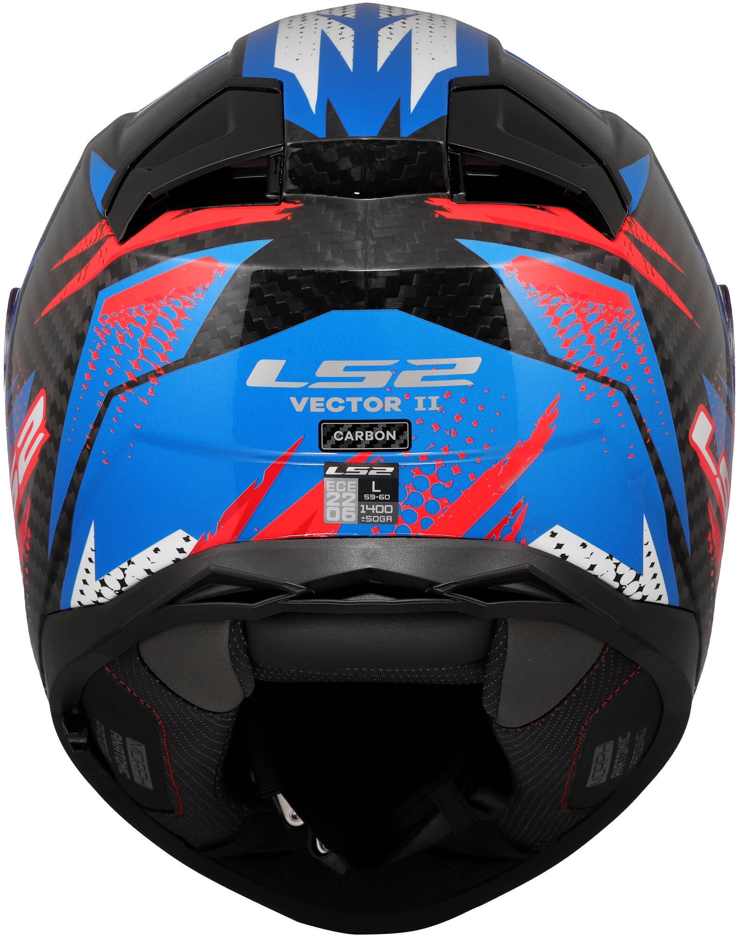 Casque intégral LS2 FF811 Vector II Carbon Tantic. casque ff811 vector ii tantic 3xl bleu rouge