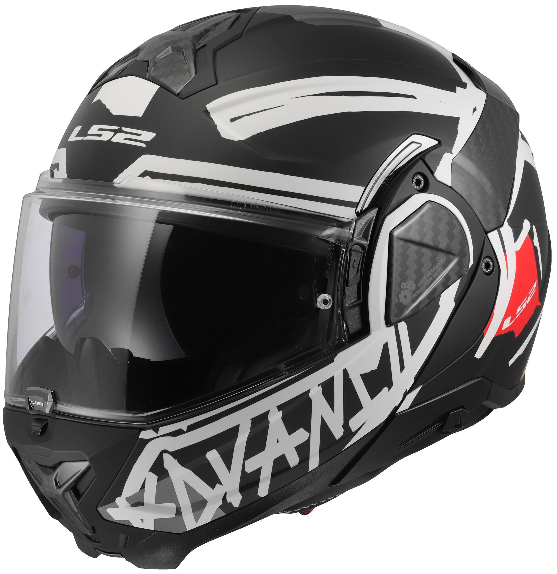 Casque modulable LS2 FF910 Advant II Tape. casque ff910 advant ii tape l mat bl blanc