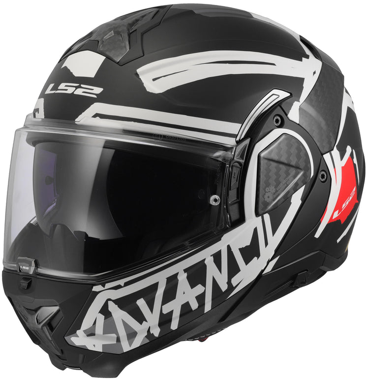 Casque modulable LS2 FF910 Advant II Tape. casque ff910 advant ii tape l mat bl blanc