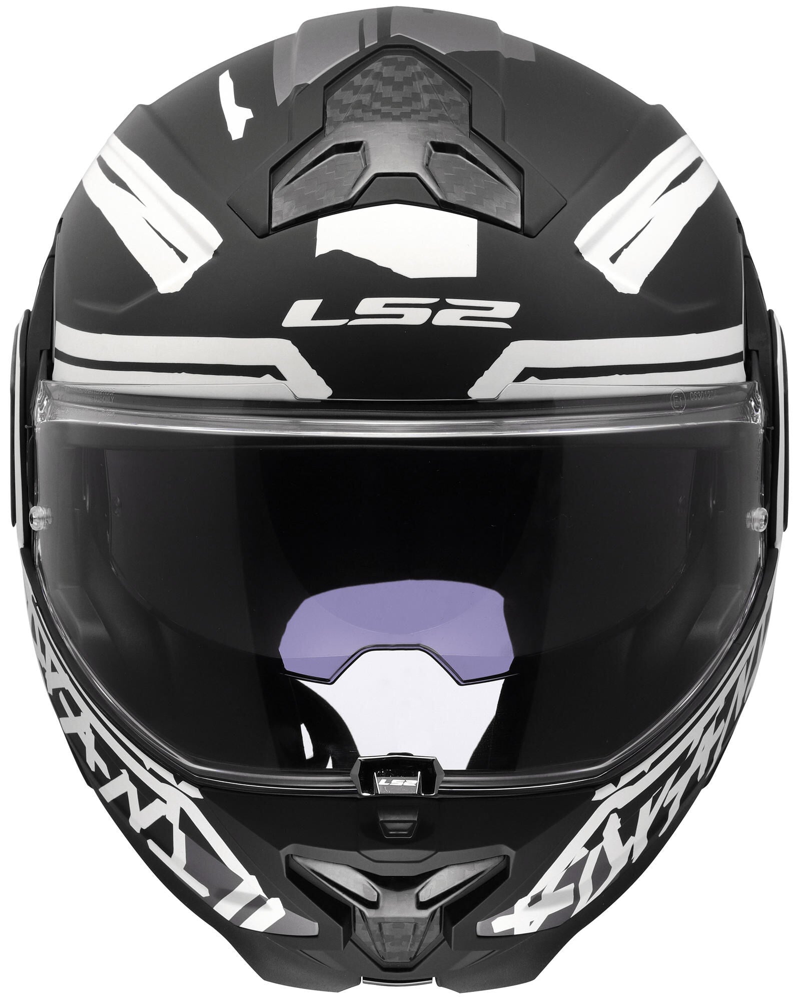 Casque modulable LS2 FF910 Advant II Tape. casque ff910 advant ii tape xl mat bl blanc