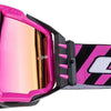 Ls2 charger pro lunettes de motocross lunettes crossglass charger pro visière iridium rose