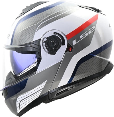 Ls2 casque modulable ff908 strobe ii monza casque ff908 stro.ii monza xl wh bleu rouge