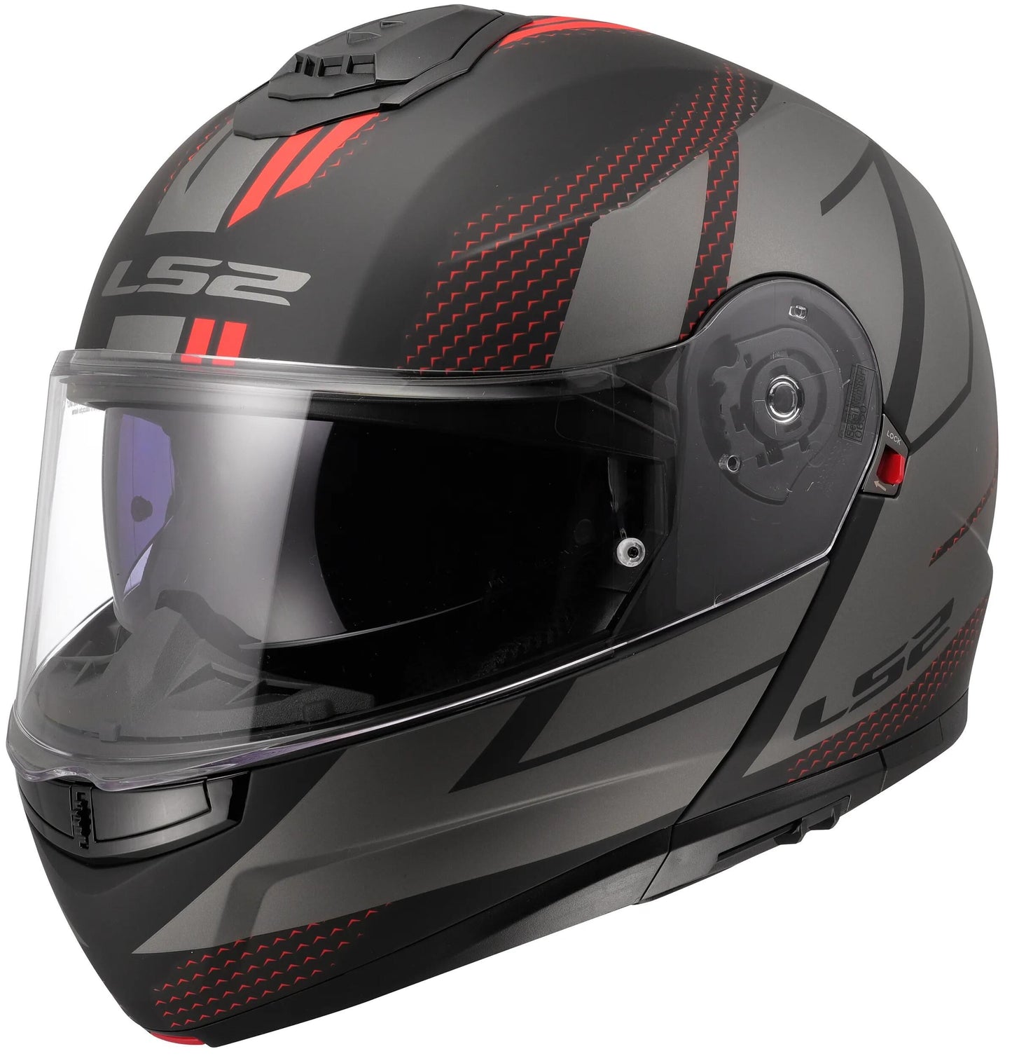 Casque modulable LS2 FF908 Strobe II Code. casque ff908 paille. ii code 3xl noir gris mat