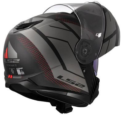Casque modulable LS2 FF908 Strobe II Code. casque ff908 paille. ii code 3xl noir gris mat