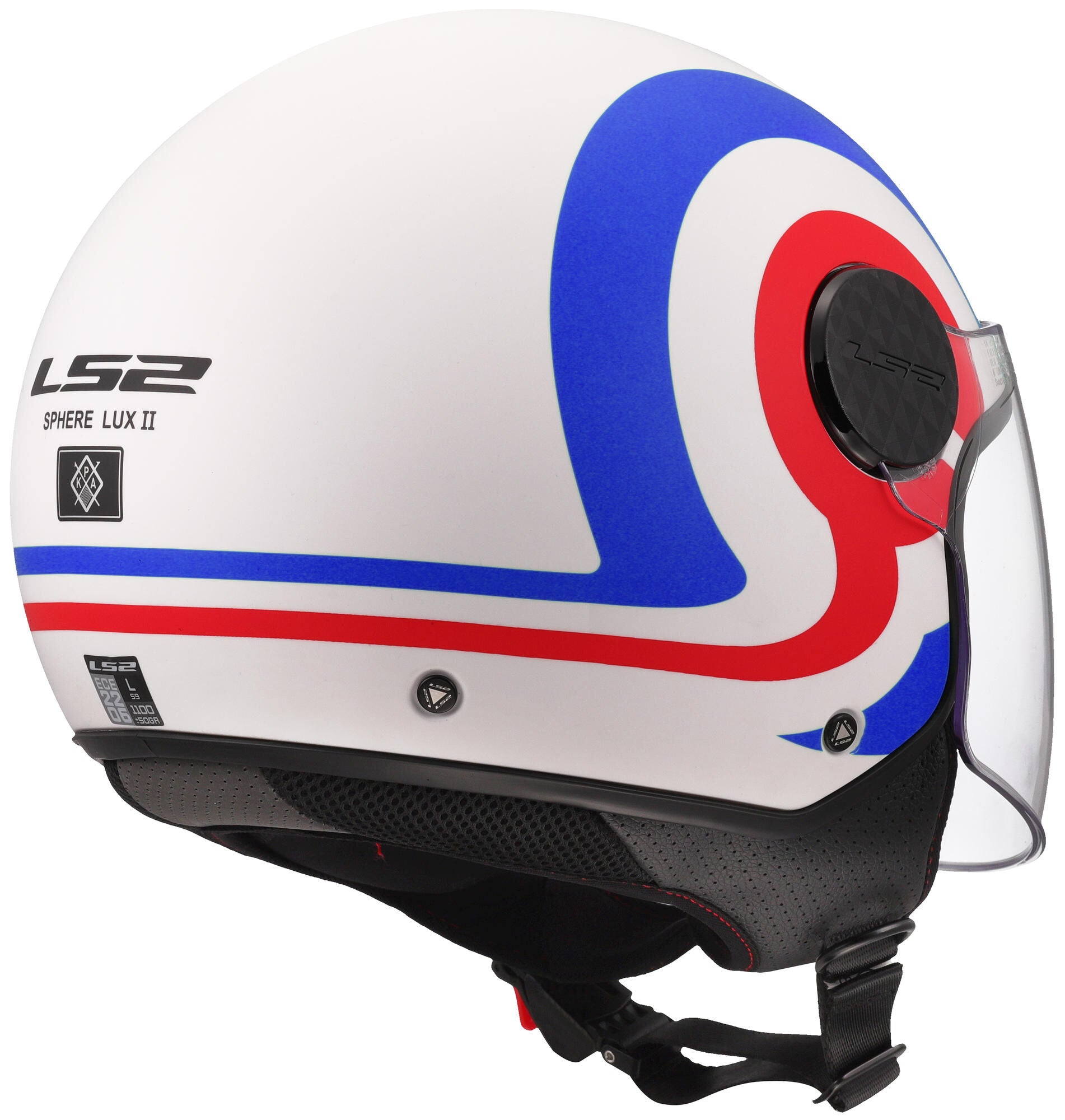 Ls2 de 558 sphère lux ii casque jet urby casque de 558 sph. lux ii urby wh bleu rouge m
