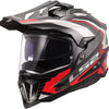 Casque enduro Ls2 mx701 explorer carbon frontier ii, pare-soleil interne, amovible, lavable, hypoallergénique et respirant, mentonnière renforcée, coussinets de joues de sauvetage, casque double doublure en D mx701 expl. car.fr.ii m rouge noir