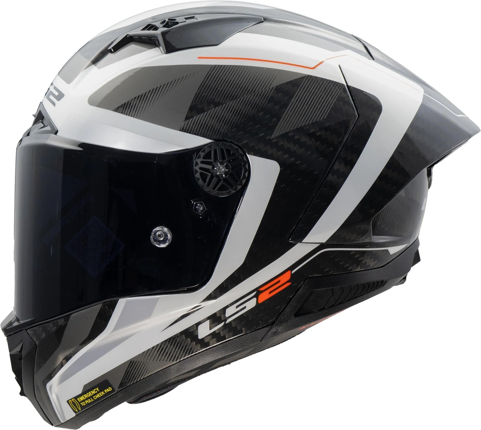 Ls2 casque intégral ff805 Thunder Carbon GP Diamond Casque FF805 Thunder GP Raute S Blanc Gris