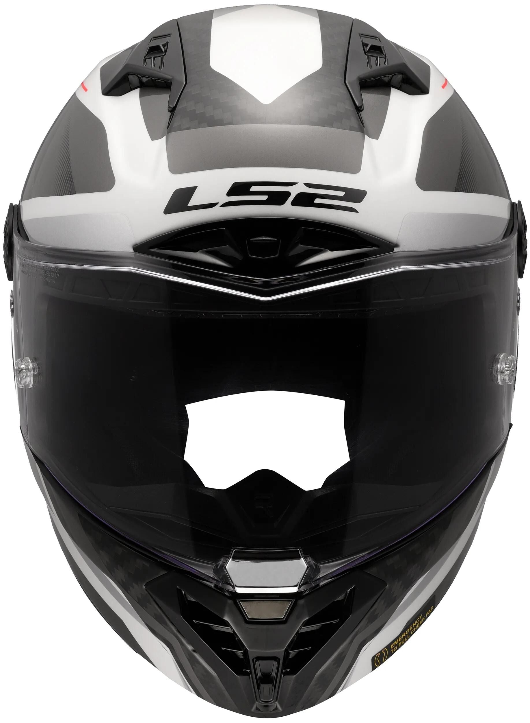 Ls2 casque intégral ff805 Thunder Carbon GP Diamond Casque FF805 Thunder GP Raute XL Blanc Gris
