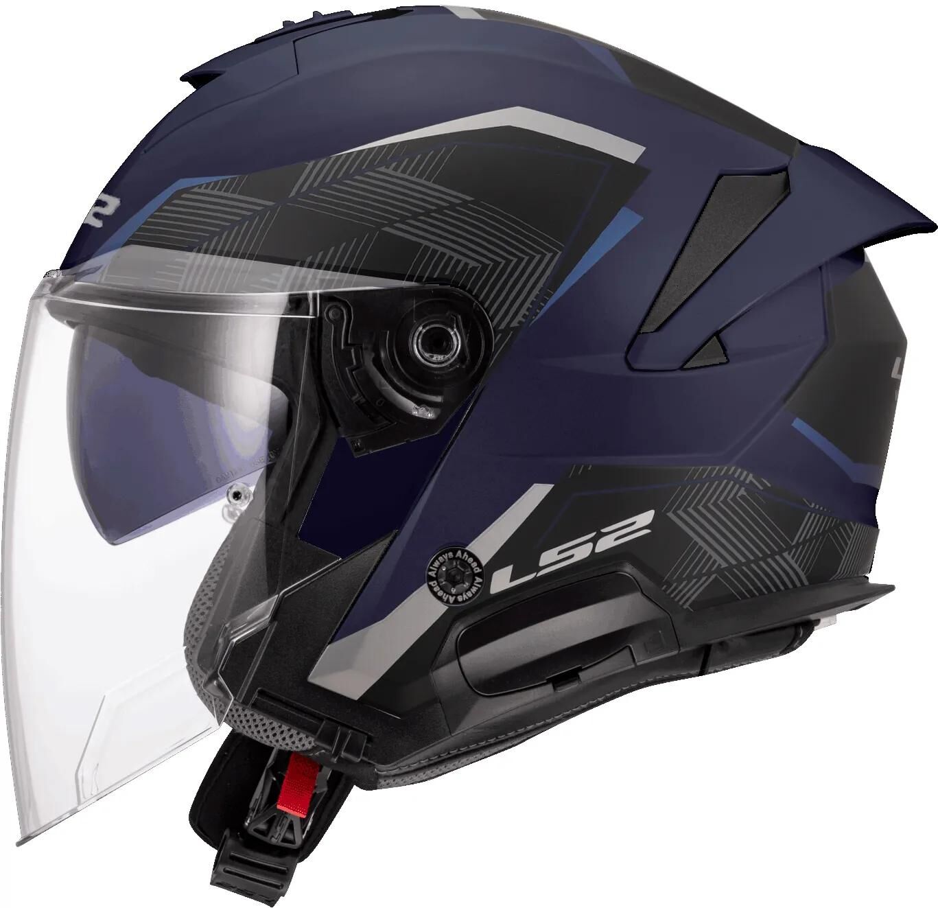 Casque jet Ls2 de618 verso ii casques air de618 verso i air bleu mat gr. je