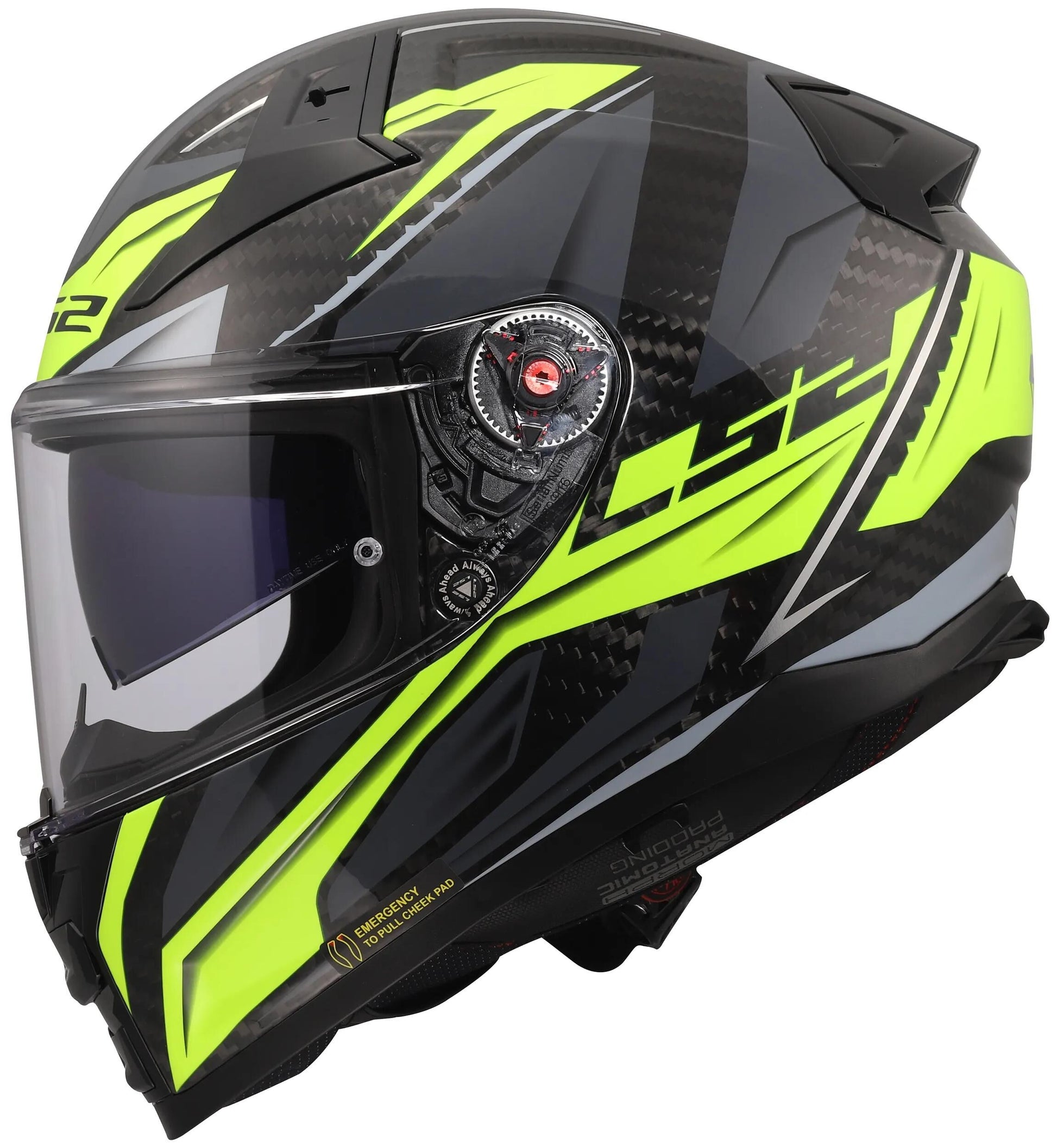 Casque intégral LS2 FF811 Vector II Carbon Savage. casque ff811 vector i c savage h-v jaune xl