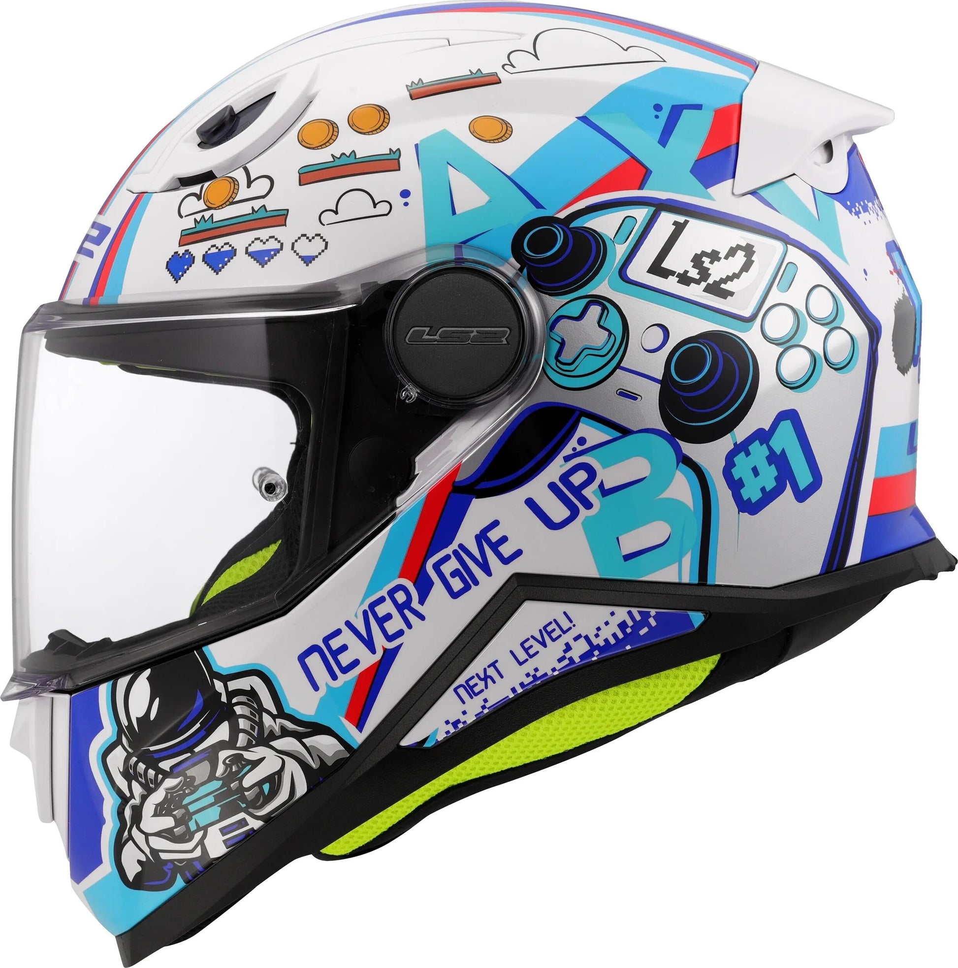 Casque intégral enfant LS2 ff812 kid next level. casque enfant ff812 next level blanc gr. m
