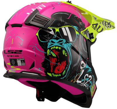 Casque de motocross enfant Ls2 mx437 fast evo ii mini gorilla
