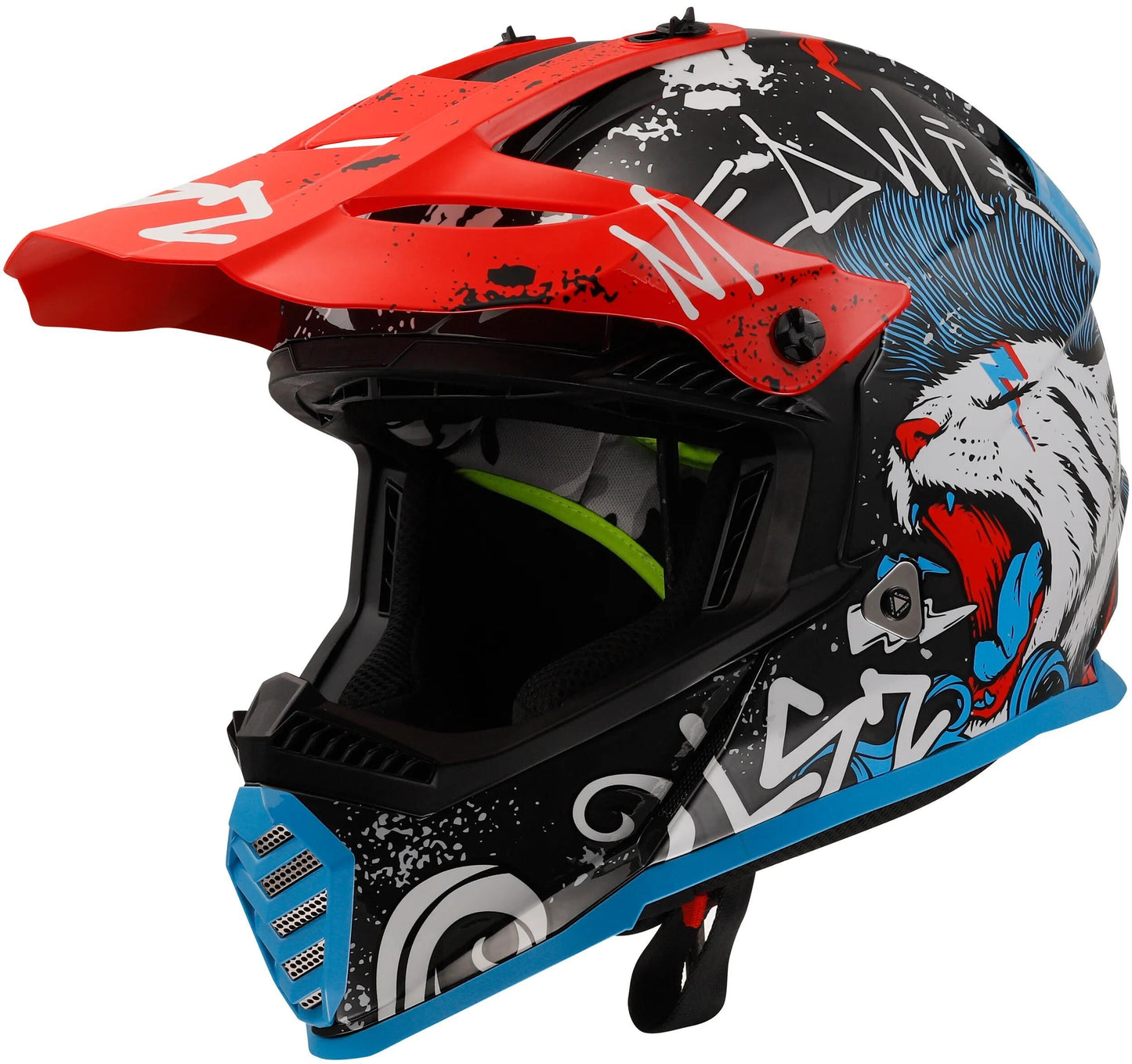 Casque de motocross enfant Ls2 mx437 fast evo ii mini starmaw