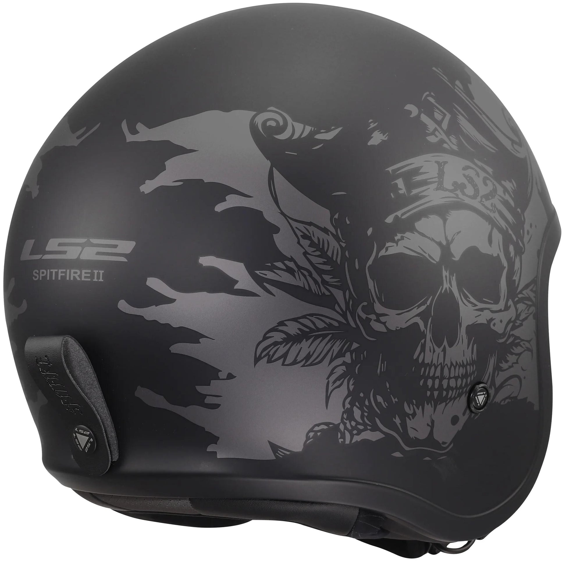 Casque jet LS2 of599 spitfire ii willy casque of599 spitfire ii willy noir gris m