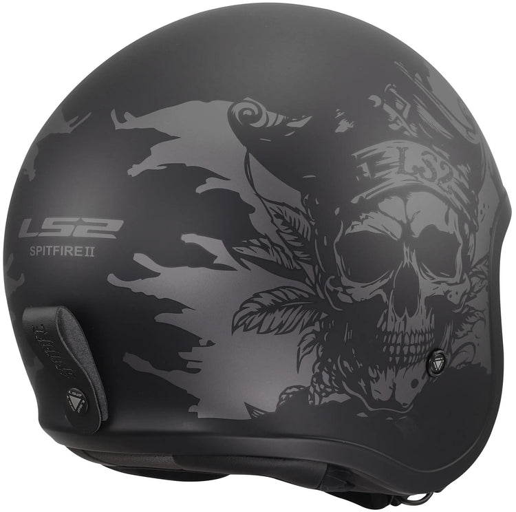 Casque jet Ls2 of599 spitfire ii willy casque of599 spitfire ii willy noir gris xl