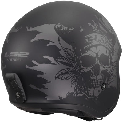 Casque jet Ls2 of599 spitfire ii willy casque of599 spitfire ii willy noir gris xxl