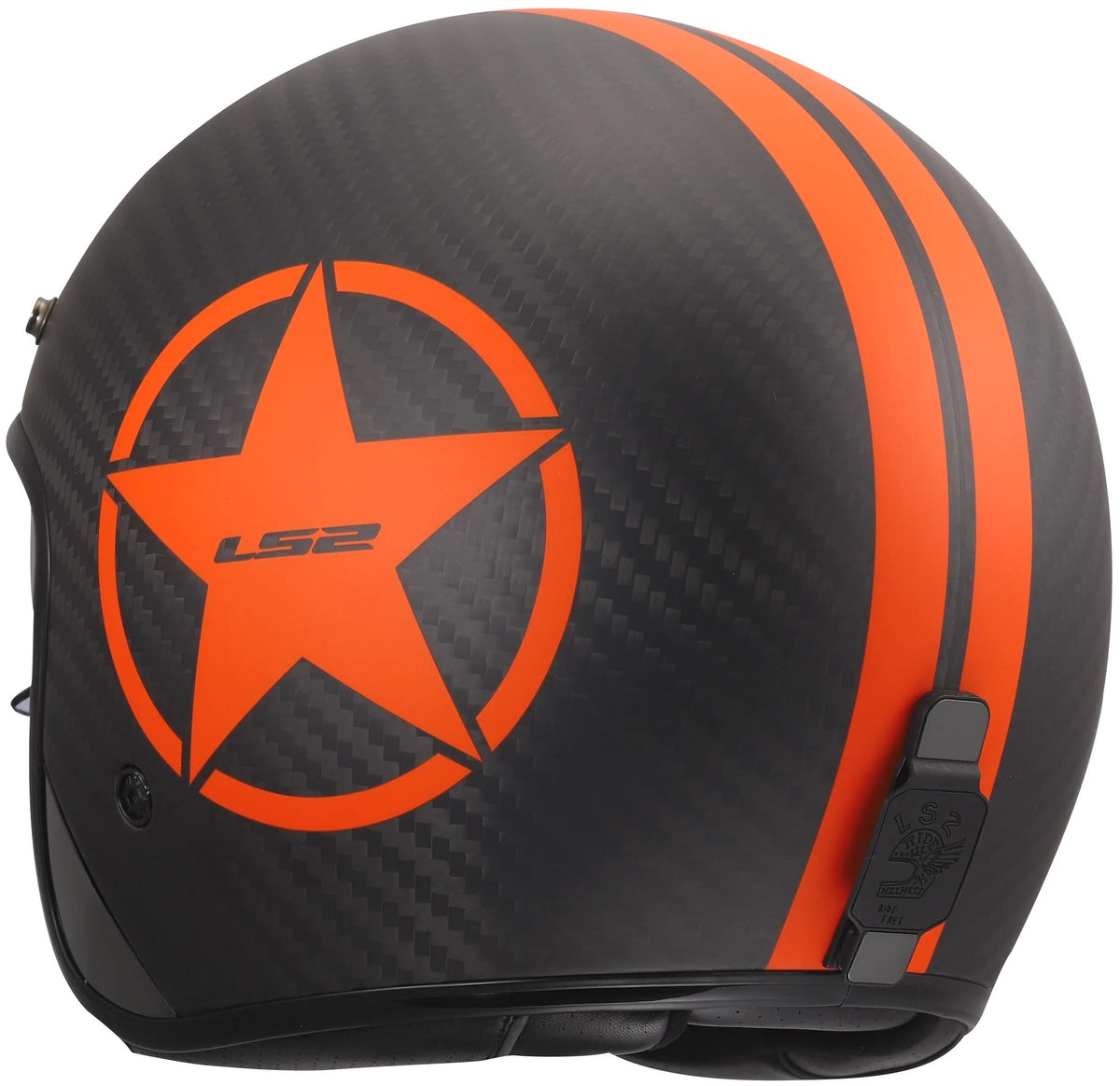 Ls2 casque jet of601 bob ii carbon star casque of601 bob ii carbon star orange gr.xxl