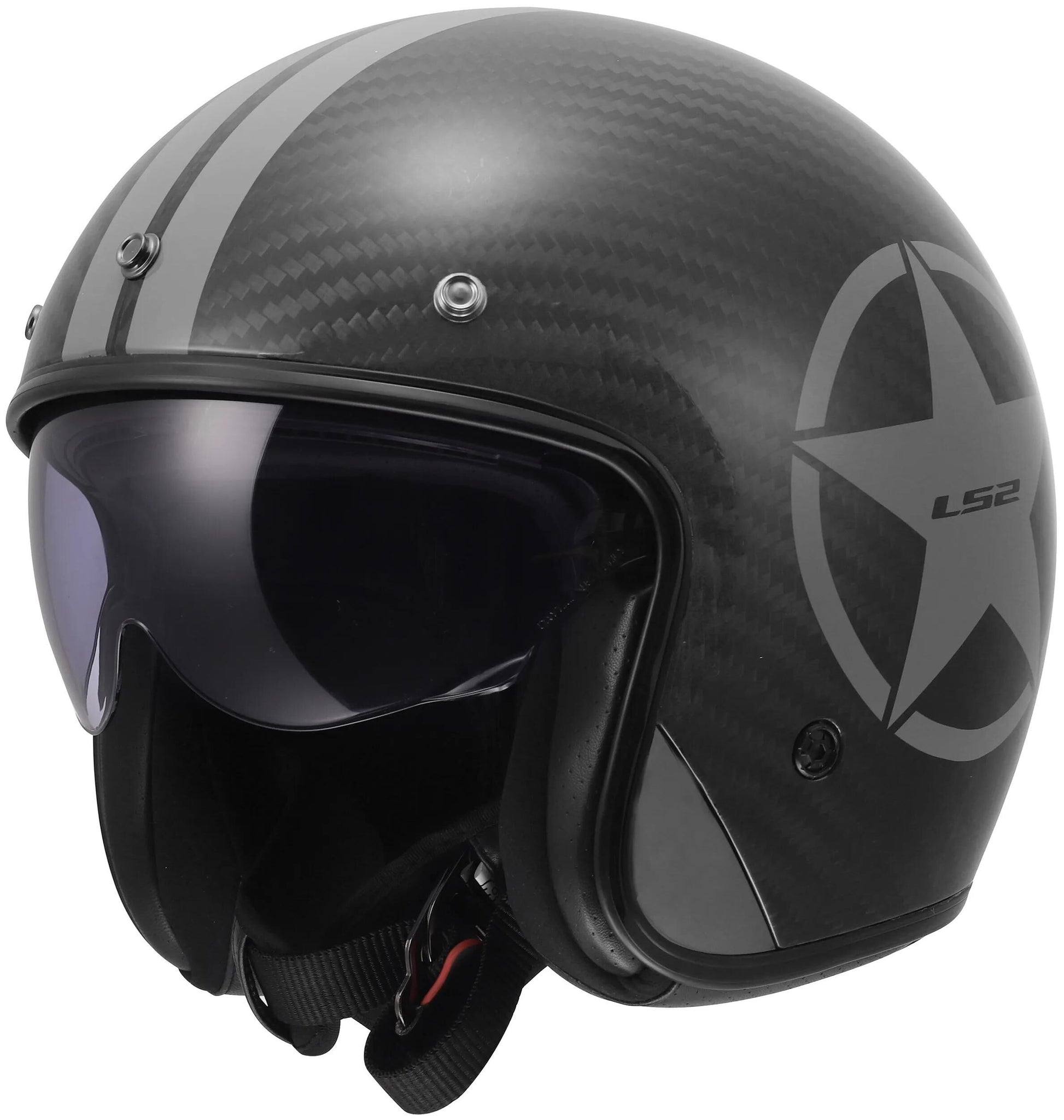 Casque jet Ls2 of601 bob ii carbon star casque of601 bob ii carbon star gris gr. xl