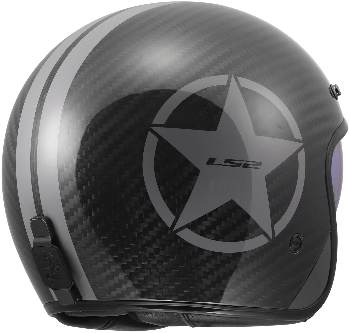 Casque jet Ls2 of601 bob ii carbon star casque of601 bob ii carbon star gris gr. xl