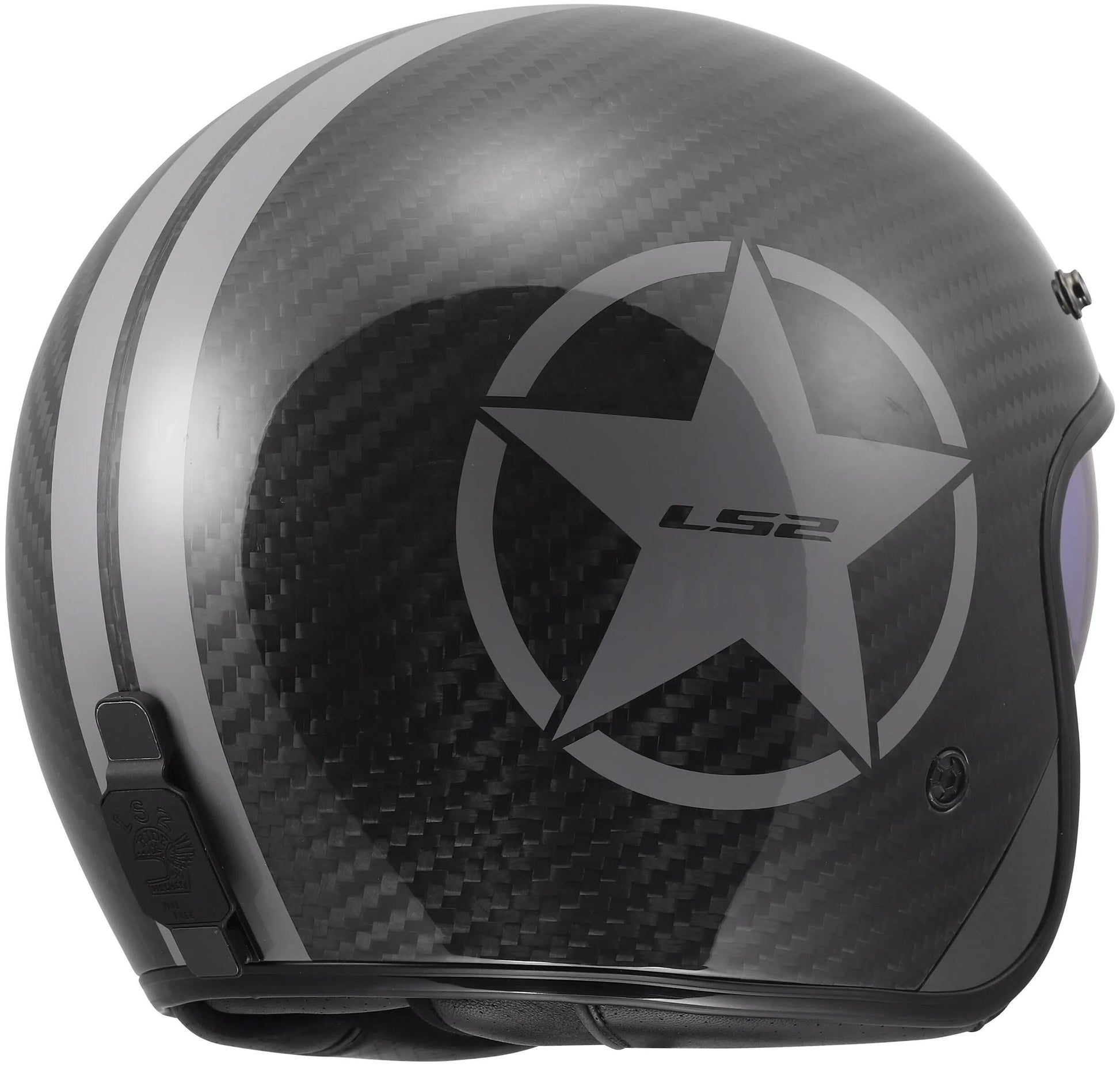 Casque jet Ls2 of601 bob ii carbon star casque of601 bob ii carbon star gris gr. xl