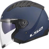 Casque jet Ls2 of600 copter ii casque solide of600 copter i bleu marine mat gr. je