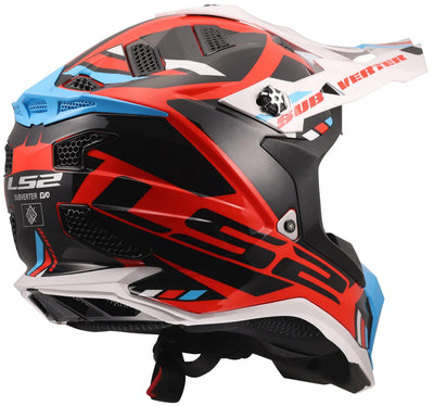 Ls2 casque de motocross mx700 subverter evo ii casque stomp mx700 subverte stomp blanc bleu rouge l