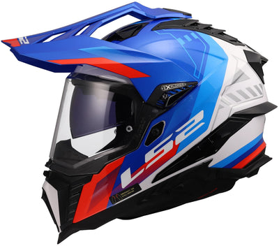 Ls2 casque enduro mx701 explorer hexa casque mx701 explorer hexa blanc bleu rouge xl