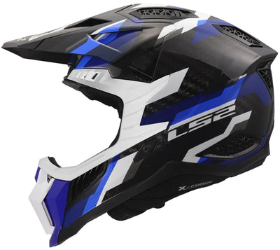 Ls2 casque de motocross mx703 x-force phantom casque mx703 x-force phantom bleu blanc l
