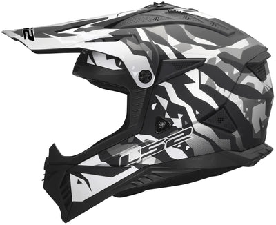 Ls2 casque de motocross mx708 fast ii casque grotesk mx708 fast ii grotesque noir gris mat