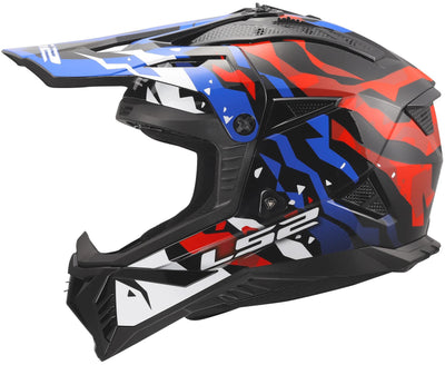 Ls2 casque de motocross mx708 fast ii casque grotesk mx708 fast ii grotesque blanc bl rouge xs