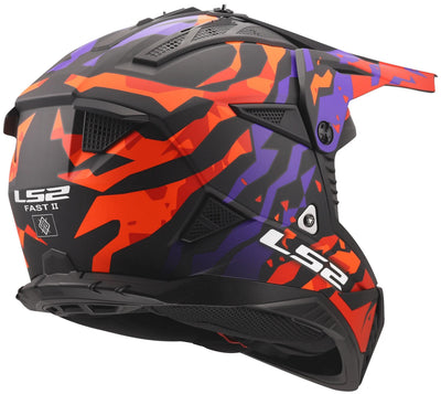 Casque de motocross LS2 MX708 fast ii casque grotesque mx708 fast ii grotesque violet ou. Mat