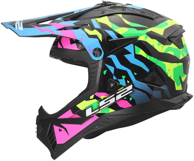 Ls2 casque de motocross mx708 fast ii casque grotesk mx708 fast ii grotesque bl rose vert s