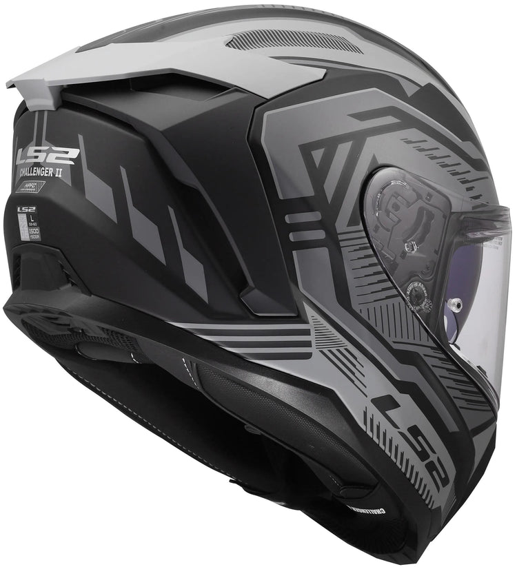 Ls2 casque intégral ff817 challenger ii casque dravix ff817 challenge ii dravix gris mat s
