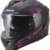 Ls2 casque intégral ff818 storm iii burst casque ff818 storm ii brosses noir mat rose l