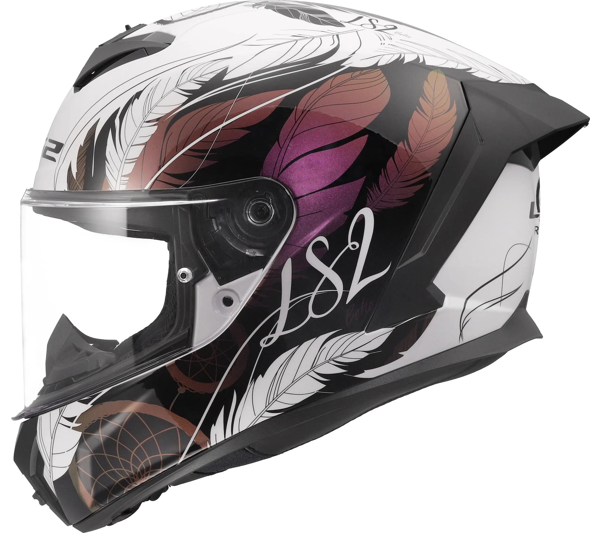 Casque intégral Ls2 ff820 rapid iii casques boho ff820 rapid i boho blanc sw rose gr. xs
