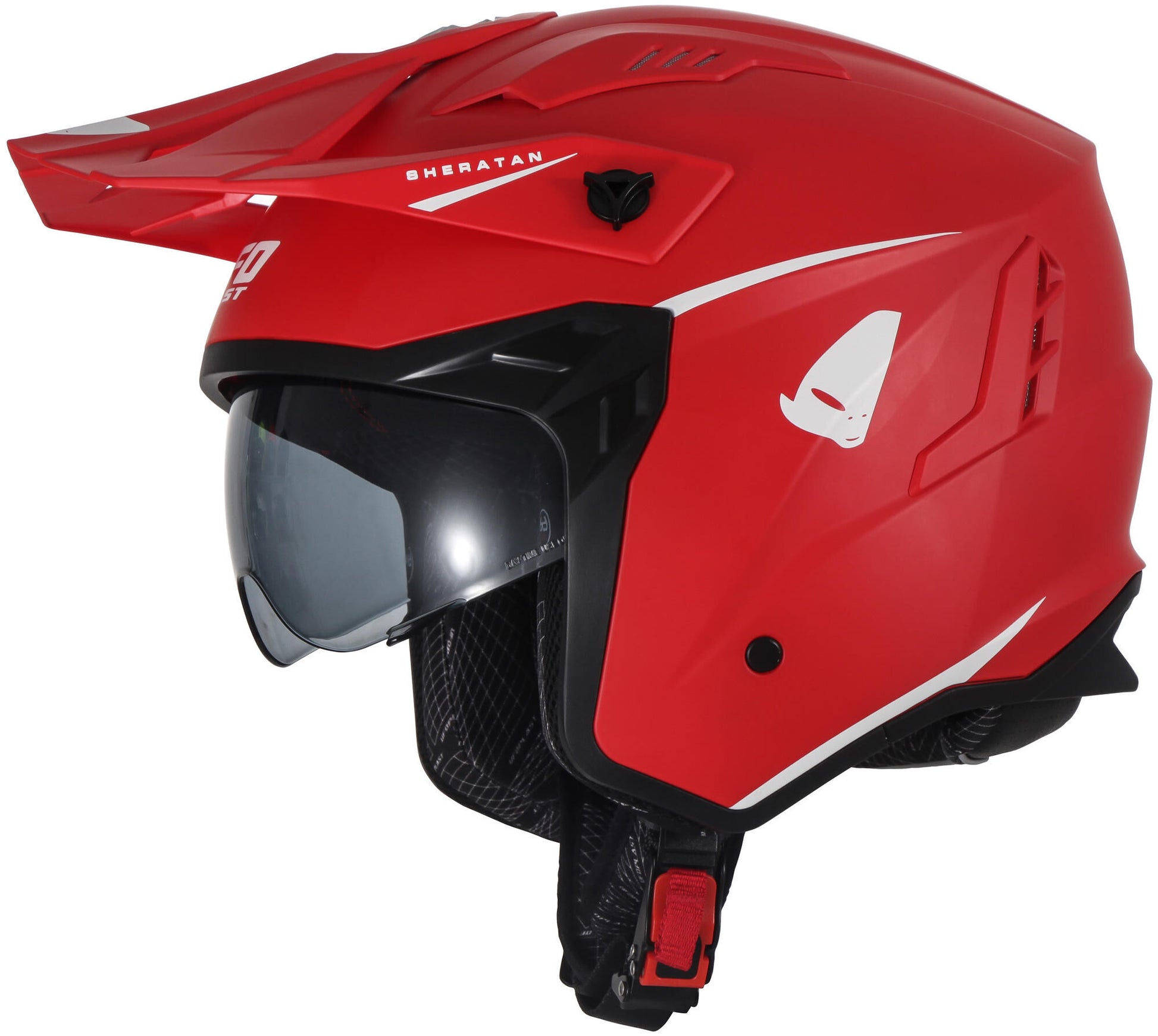 Ufo plast sheratan casque jet casque sheratan s rouge mat
