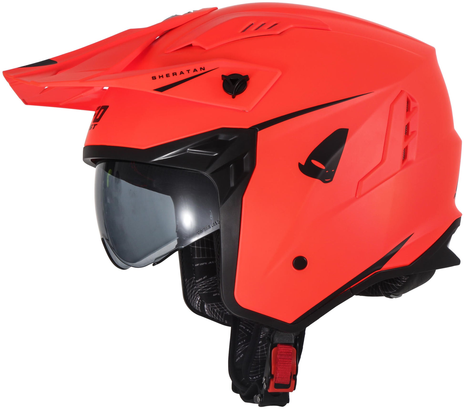 Casque jet Ufo plast sheratan casque sheratan s orange fluo mat