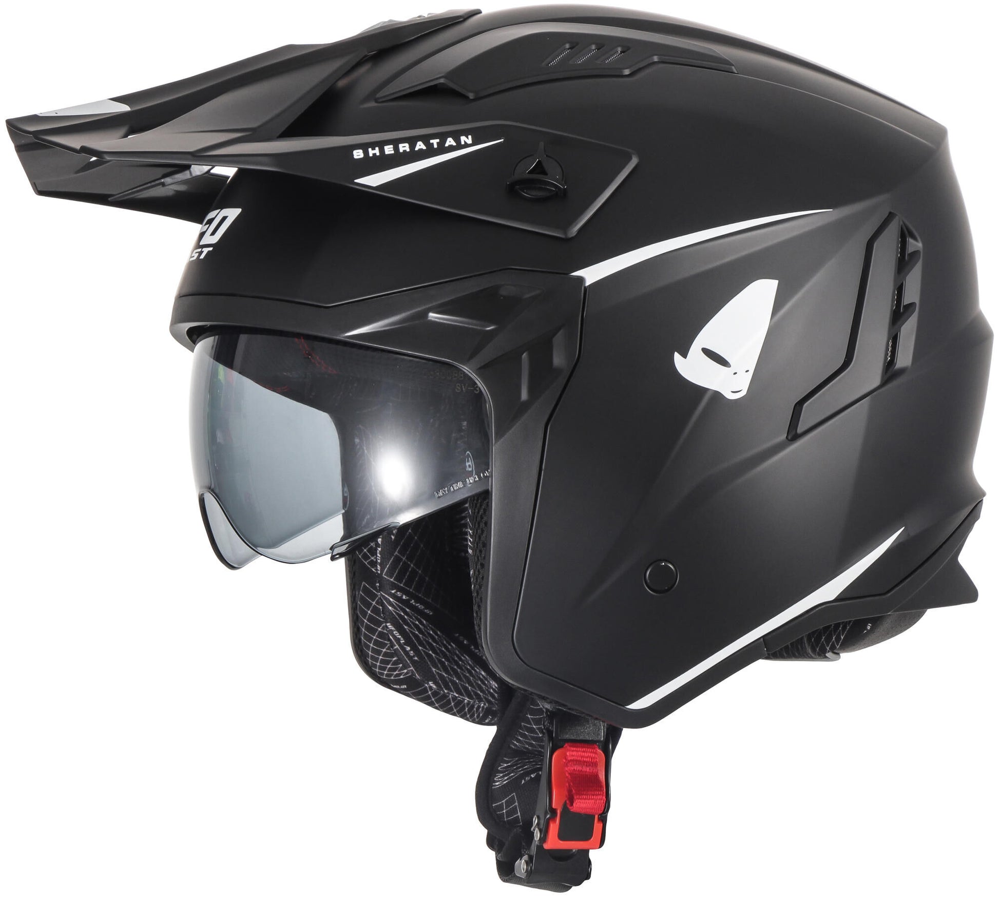 Casque jet Ufo plast sheratan casque sheratan m noir mat