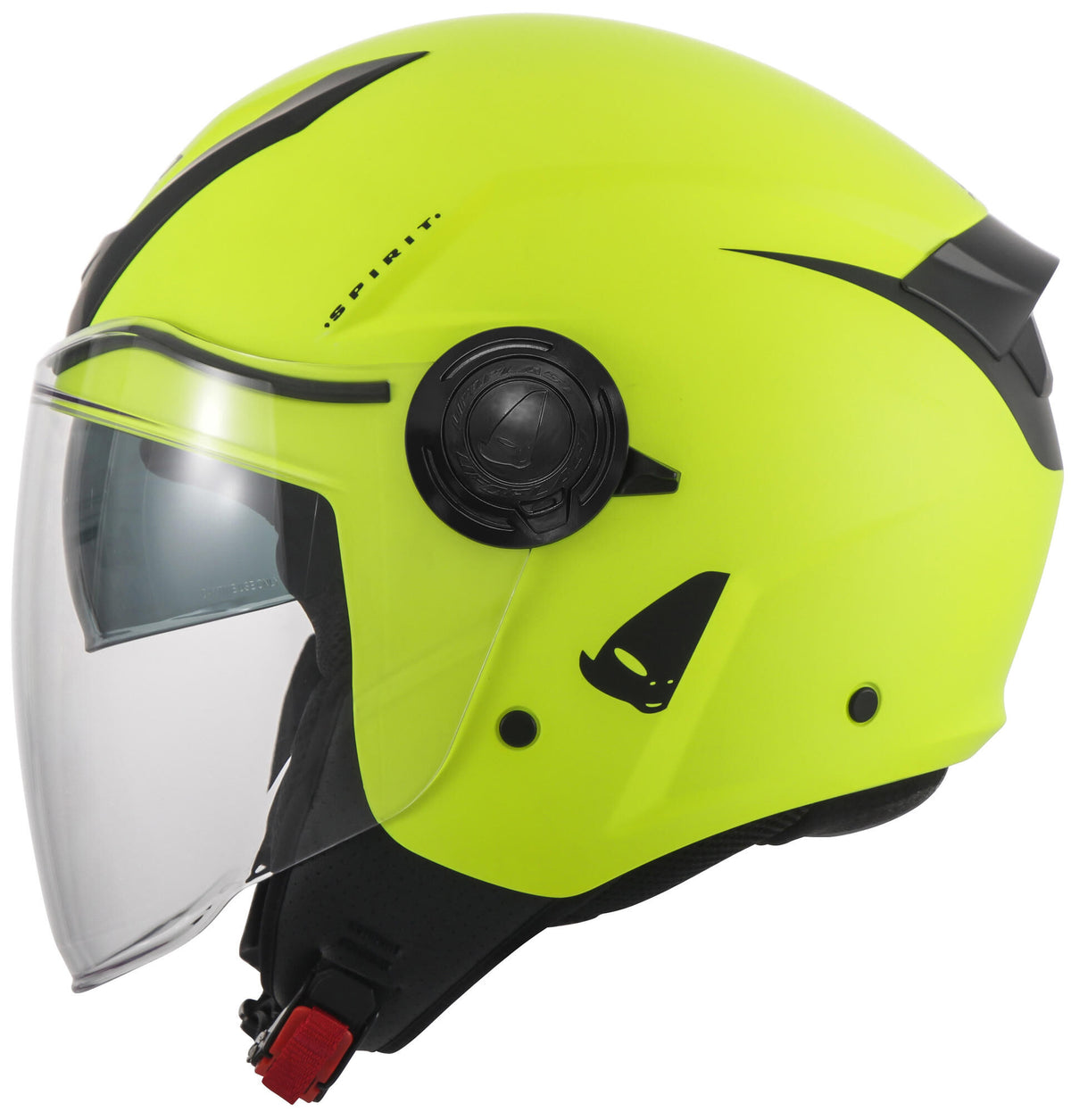 Casque jet Ufo plast urban spirit casque urban spirit s jaune fluo mat.