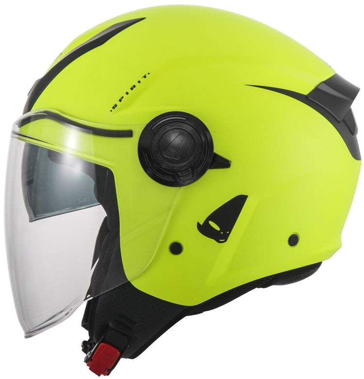 Casque jet Ufo plast urban spirit casque urban spirit s jaune fluo mat.