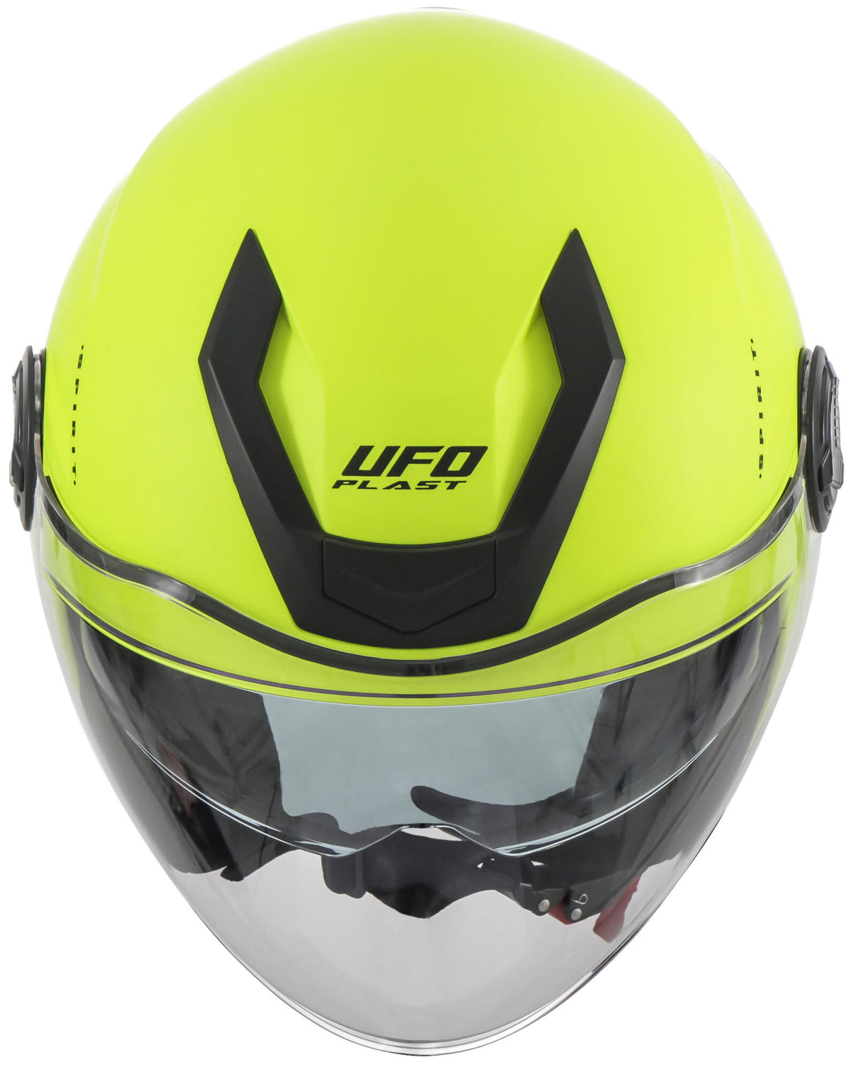 Casque jet Ufo plast urban spirit casque urban spirit s jaune fluo mat.