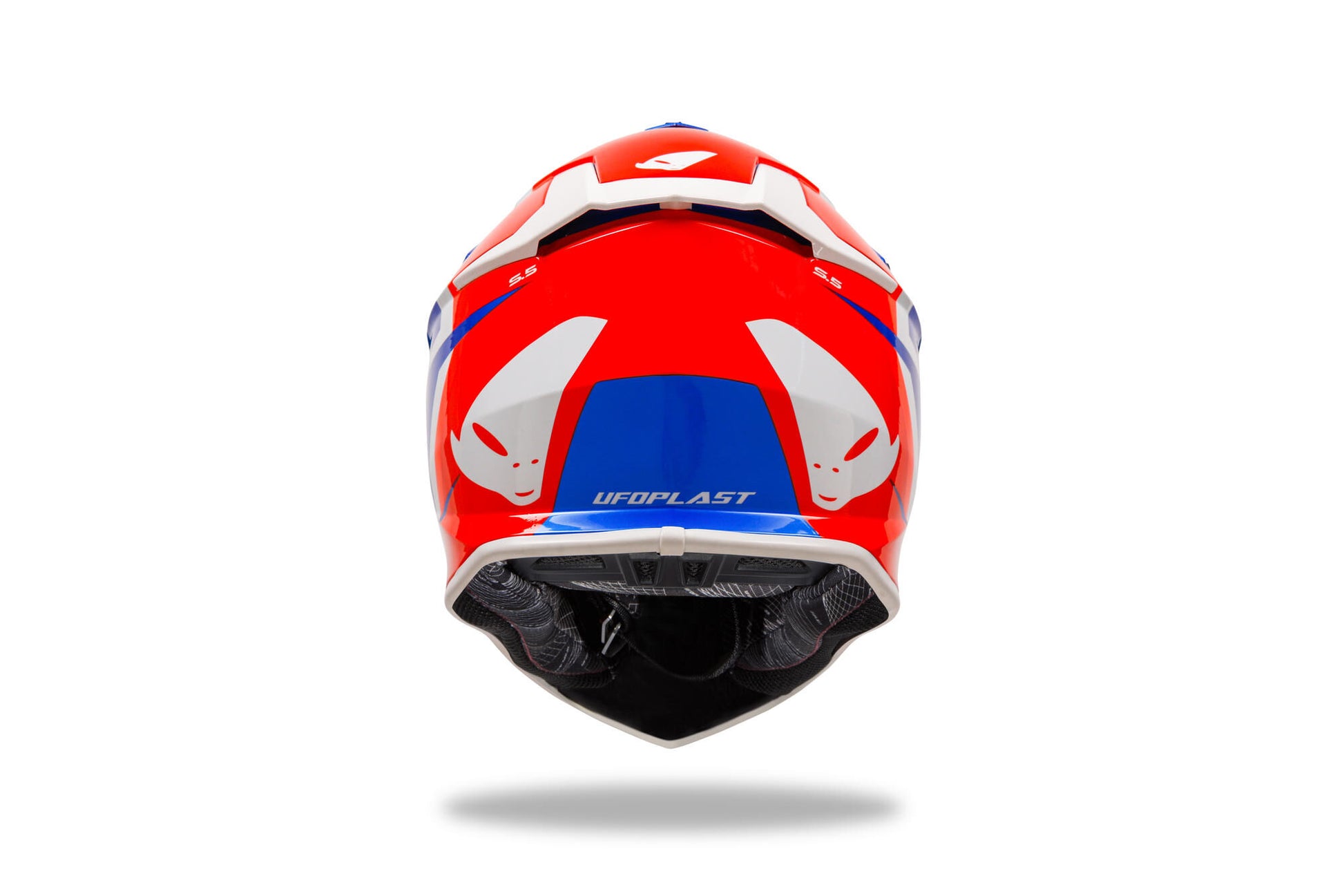 Casque motocross Ufo plast casque intrepid interpid xl bleu rouge