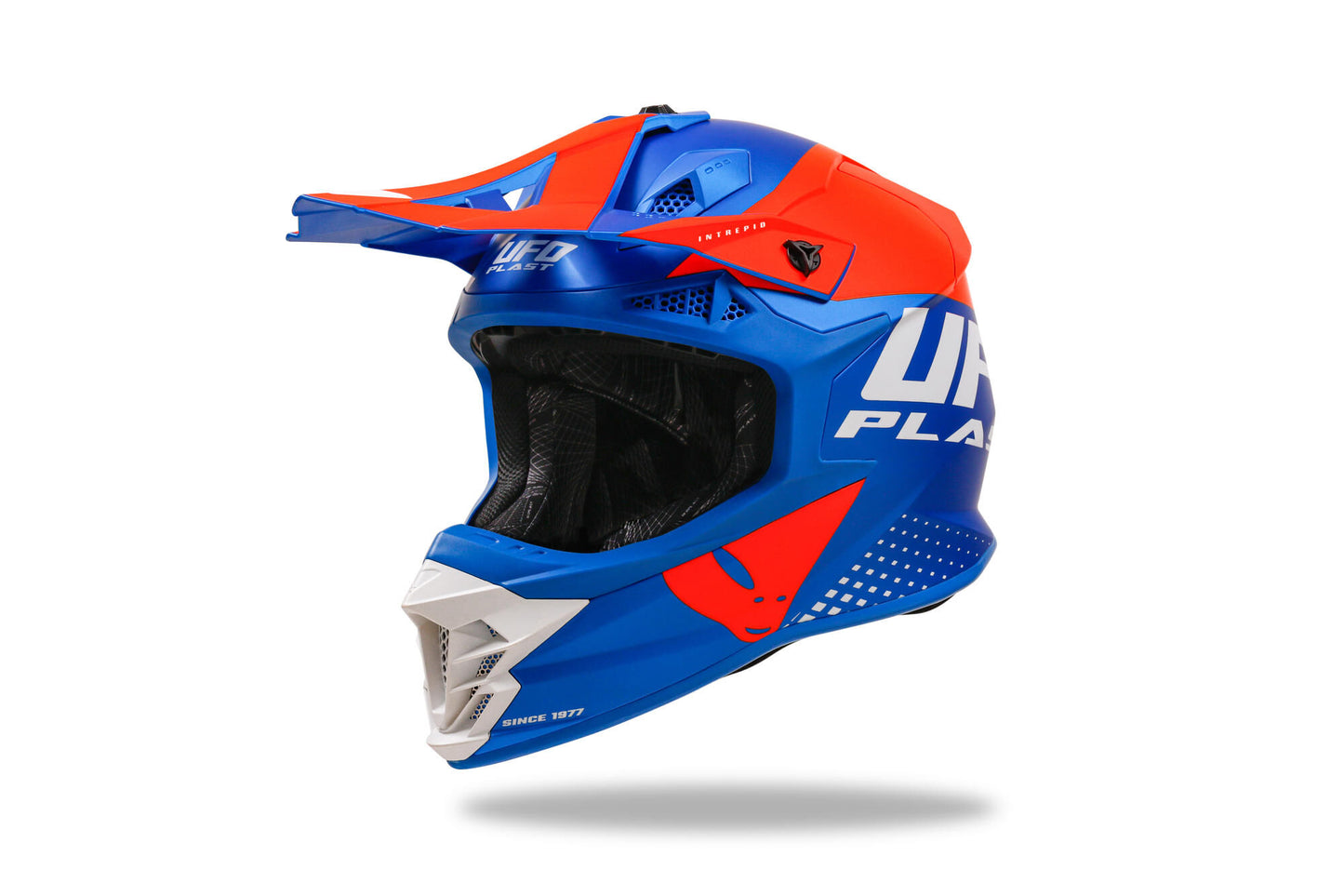 Casque motocross Ufo plast casque intrepid interpid s bleu orange