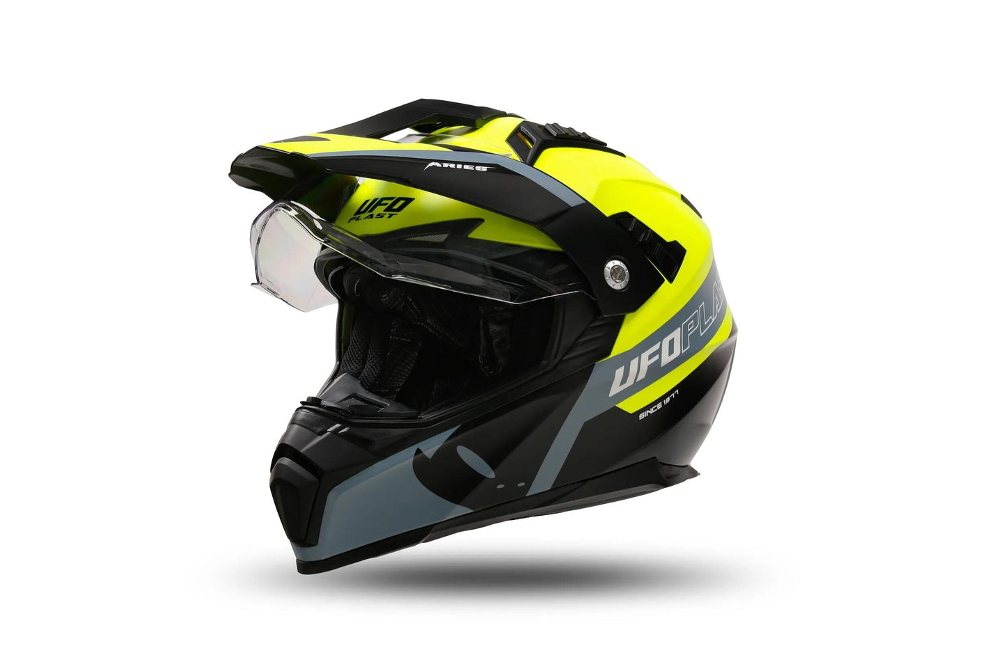 Casque enduro Ufo plast casque aries aries s jaune noir