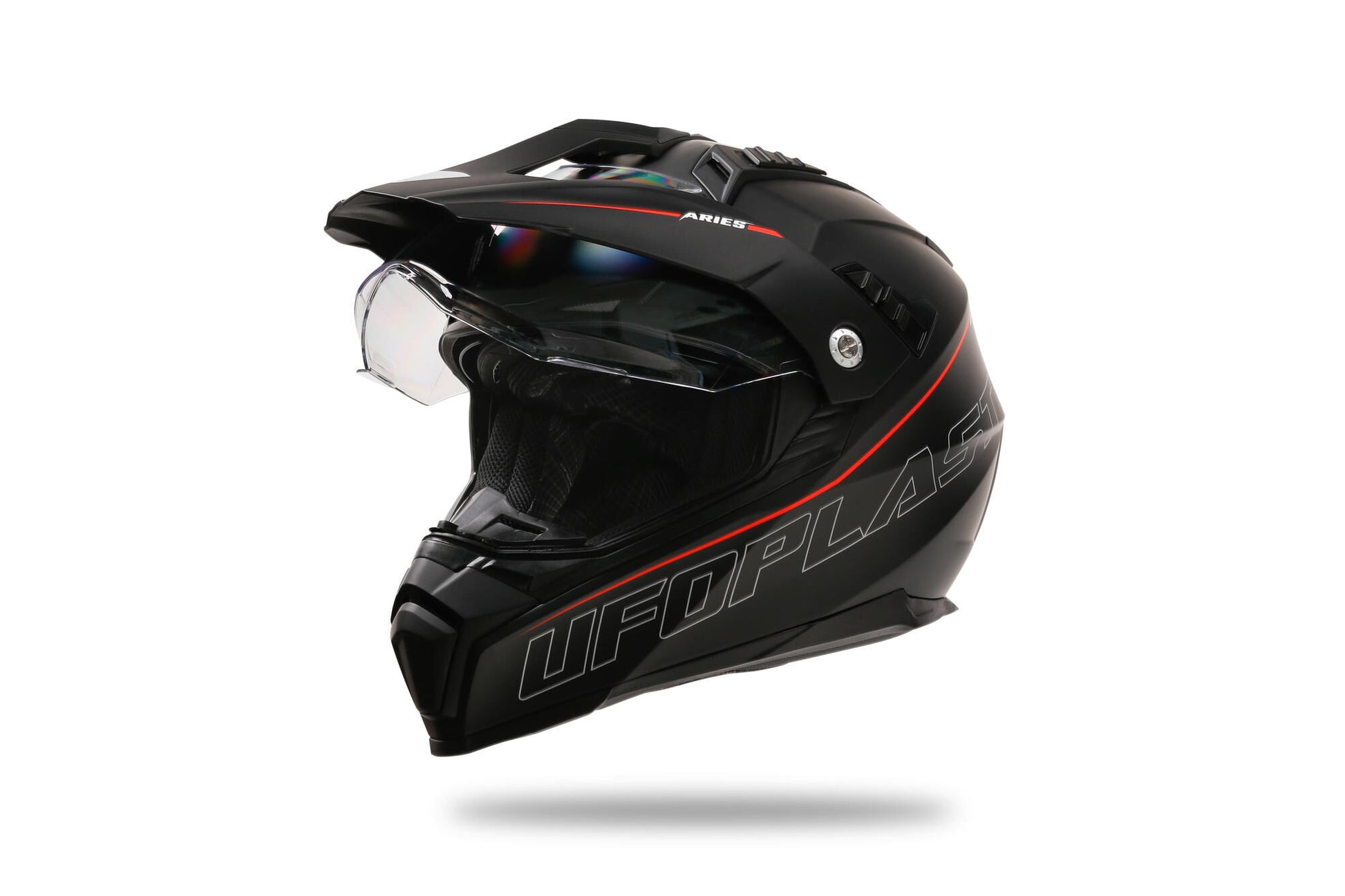 Casque enduro Ufo plast casque aries aries s noir rouge