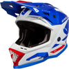 Casque motocross Ufo plast casque echus echus xs bleu blanc rouge